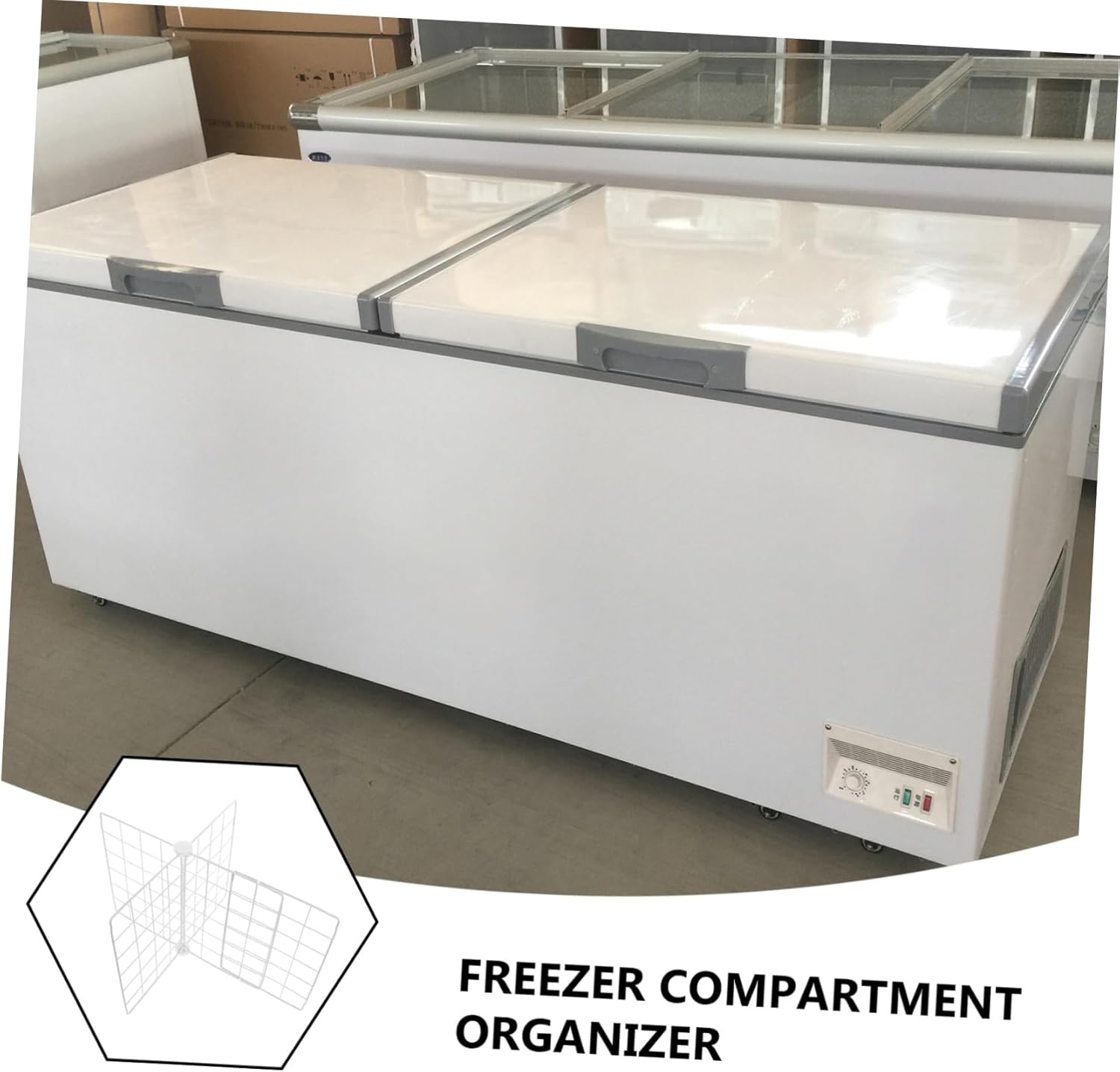 VOSAREA Freezer Separator Divider Iron Wire Divider for Freezer Reversible Fridge Can Organizer