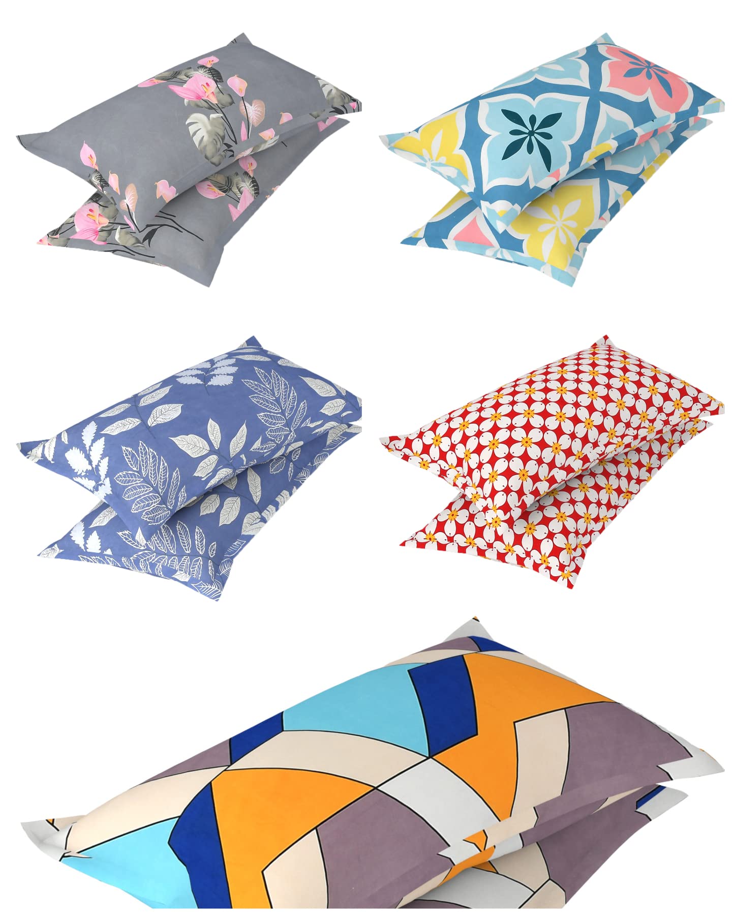 VAS Collections® 144 TC Cotton Standard Size Printed Pillow Cover Combo -18"X28" Inches,Set of 10 pcs (Yellow,Blue & Orange) (B091T54B1B) Amazon Price History, Amazon Price Tracker