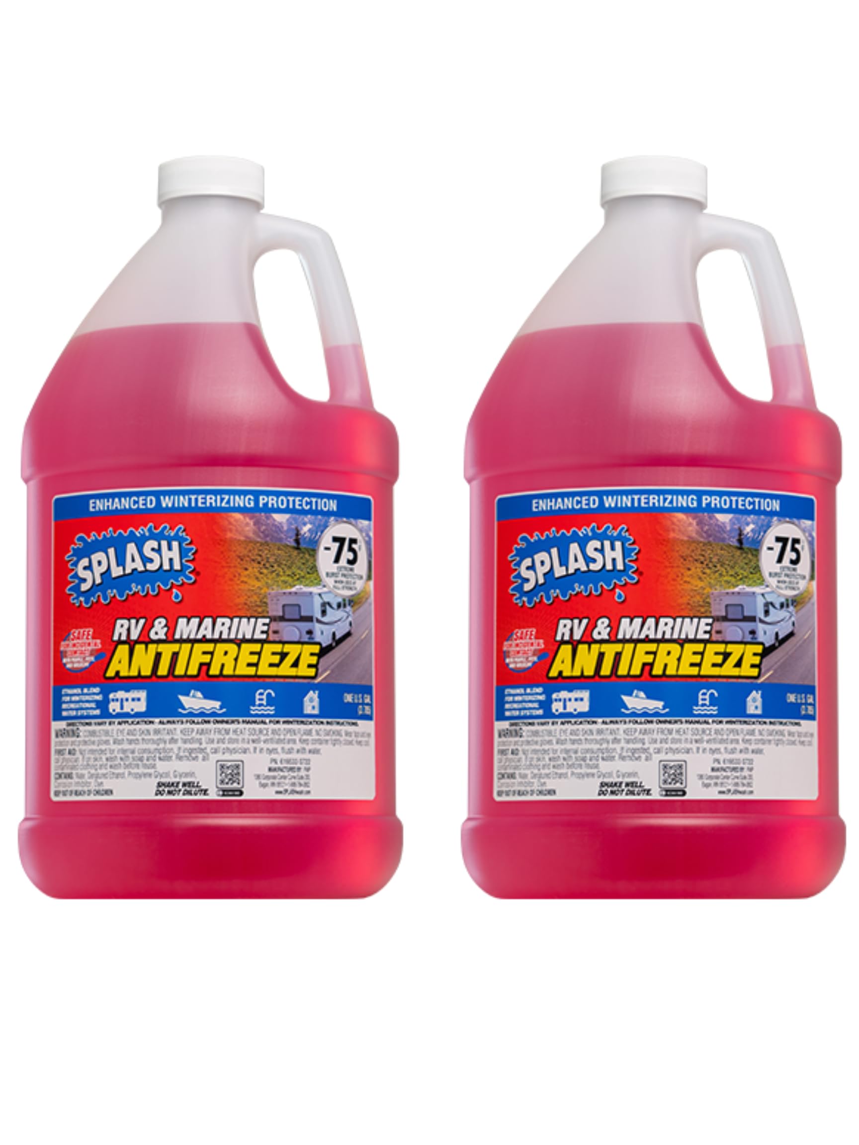 Homestand Market RV & Marine Antifreeze -75°F, Premium Formula, 1 Gallon (2-Pack) | Ready-to-Use Winterizing Protection for RVs, Boats, Campers, Pool