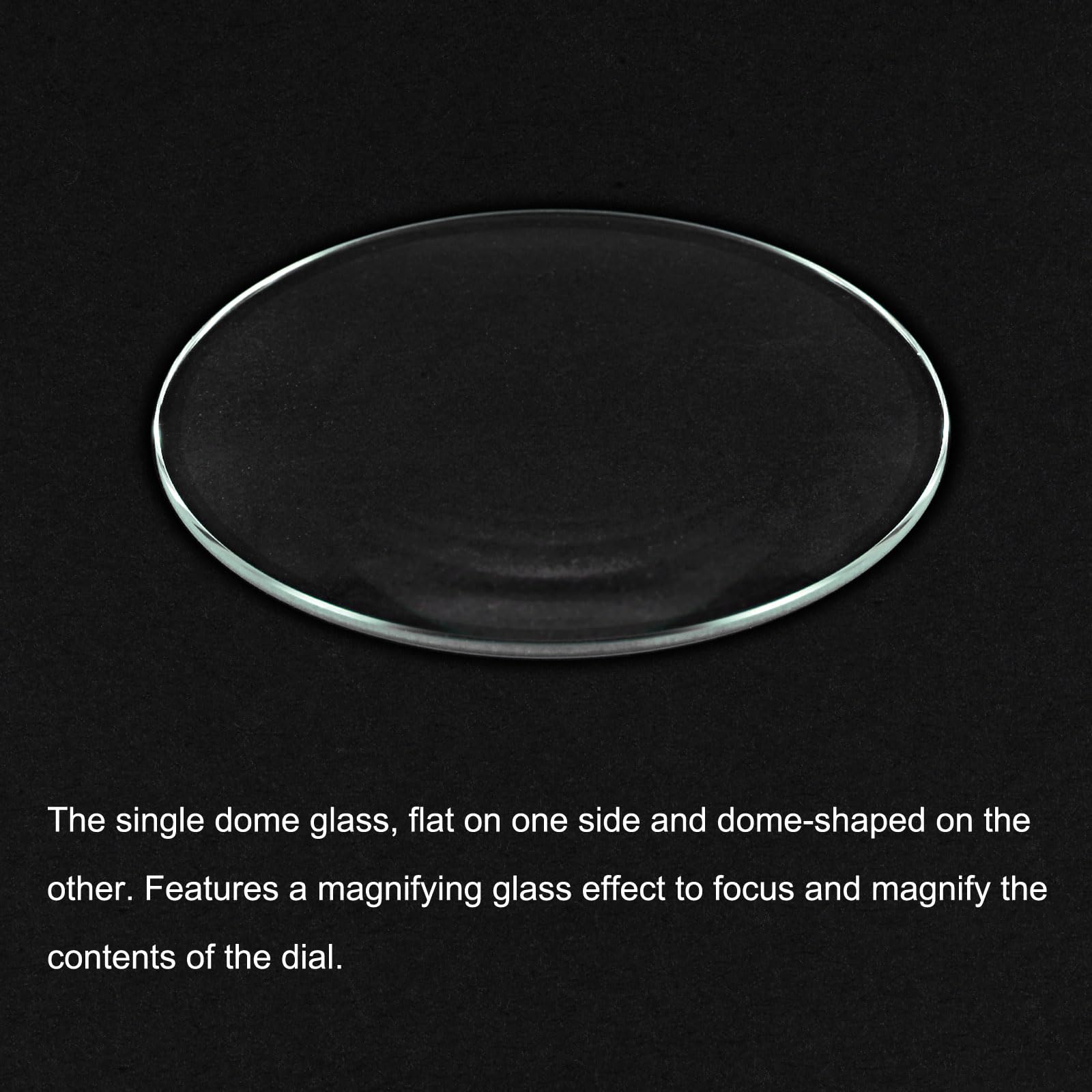 Dikte 1.5 mm – Gebogen, Double Domed – Diameter 30 mm - Glas, Optiek, Lens, Horloge, Reserve Dikte 1.5 mm – Gebogen, Double Domed – Diameter 30 mm - Glas, Optiek, Lens, Horloge, Reserve