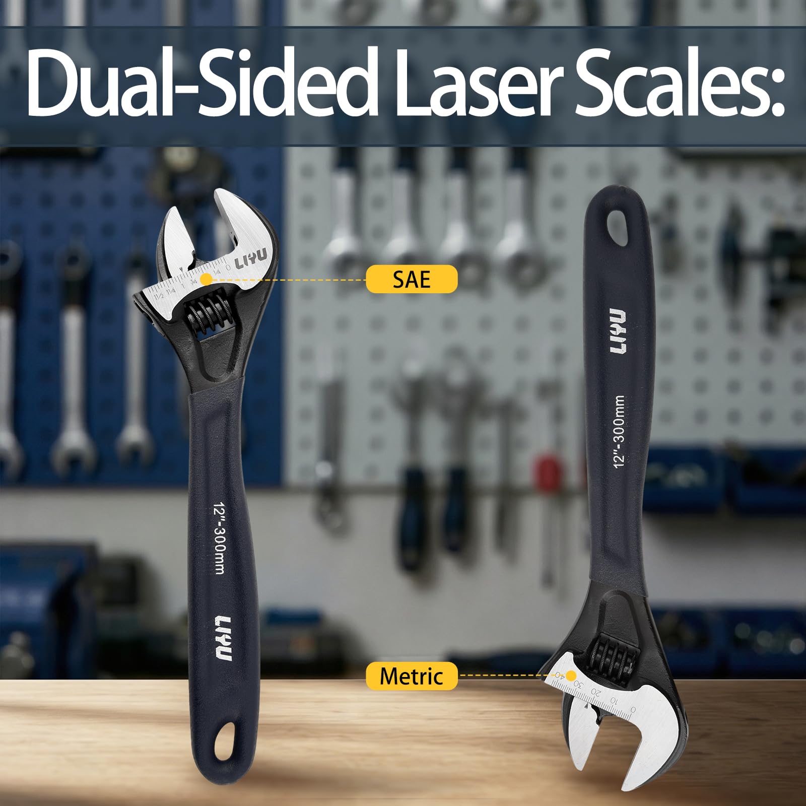 LIYU 12" Adjustable Wrench - Durable & Versatile -5 LIYU 12" Adjustable Wrench - Durable & Versatile -5