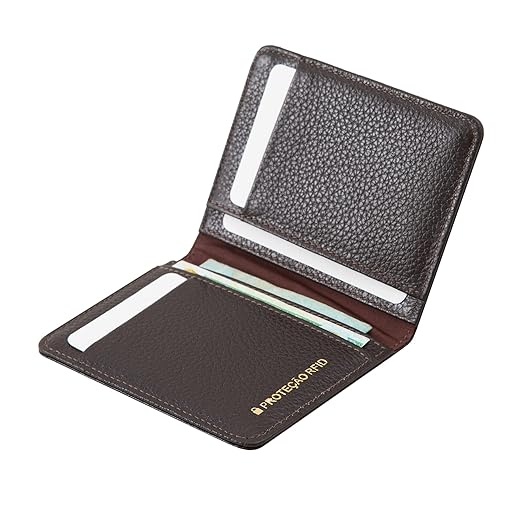 Carteira Masculina de Couro Bovino Legítimo com Proteção Antifurto RFID Couro50 661