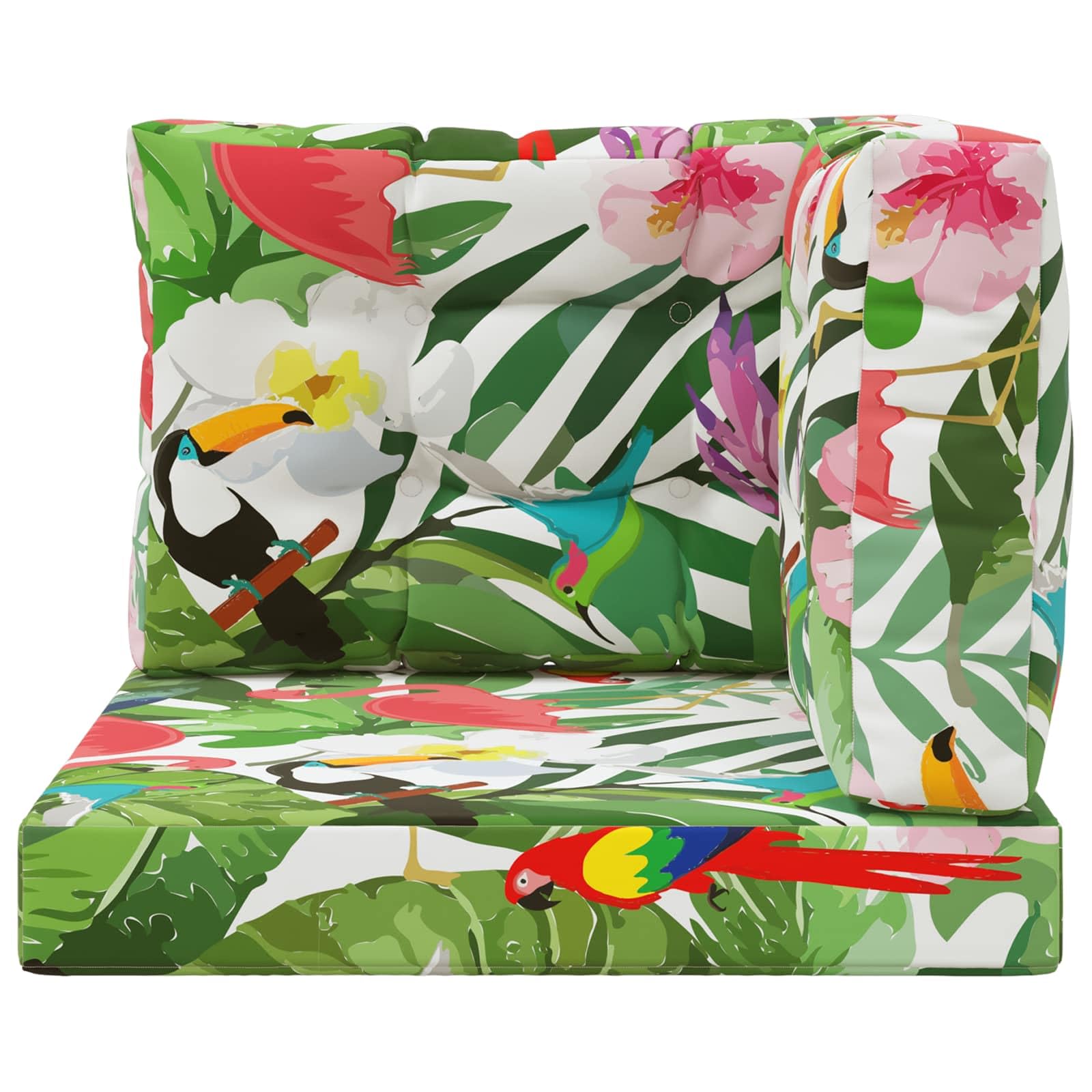 3-TLG Sofakissen Outdoor Garten Polster Set Bunt 60x60cm