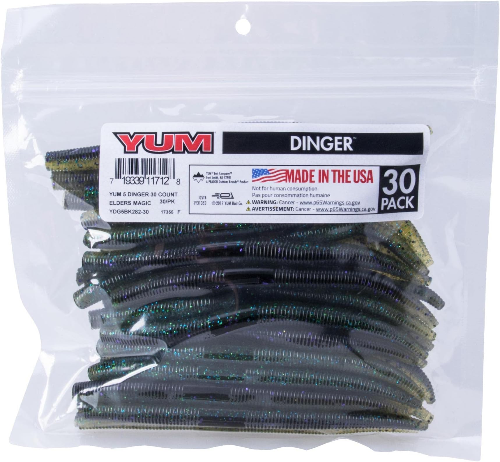Yum Lures Dinger 5" Bulk 30-Pack