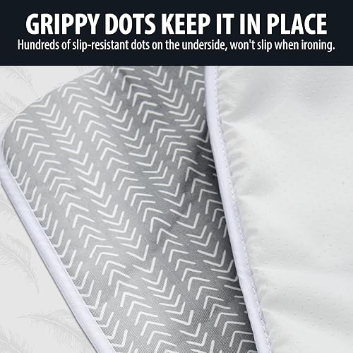 Miniatura 5 de Seiritex Tapete de planchado, almohadilla de planchar portátil de 39.4 x 18.9 pulgadas, tabla de planchar 5 en 1, manta de hierro de viaje para