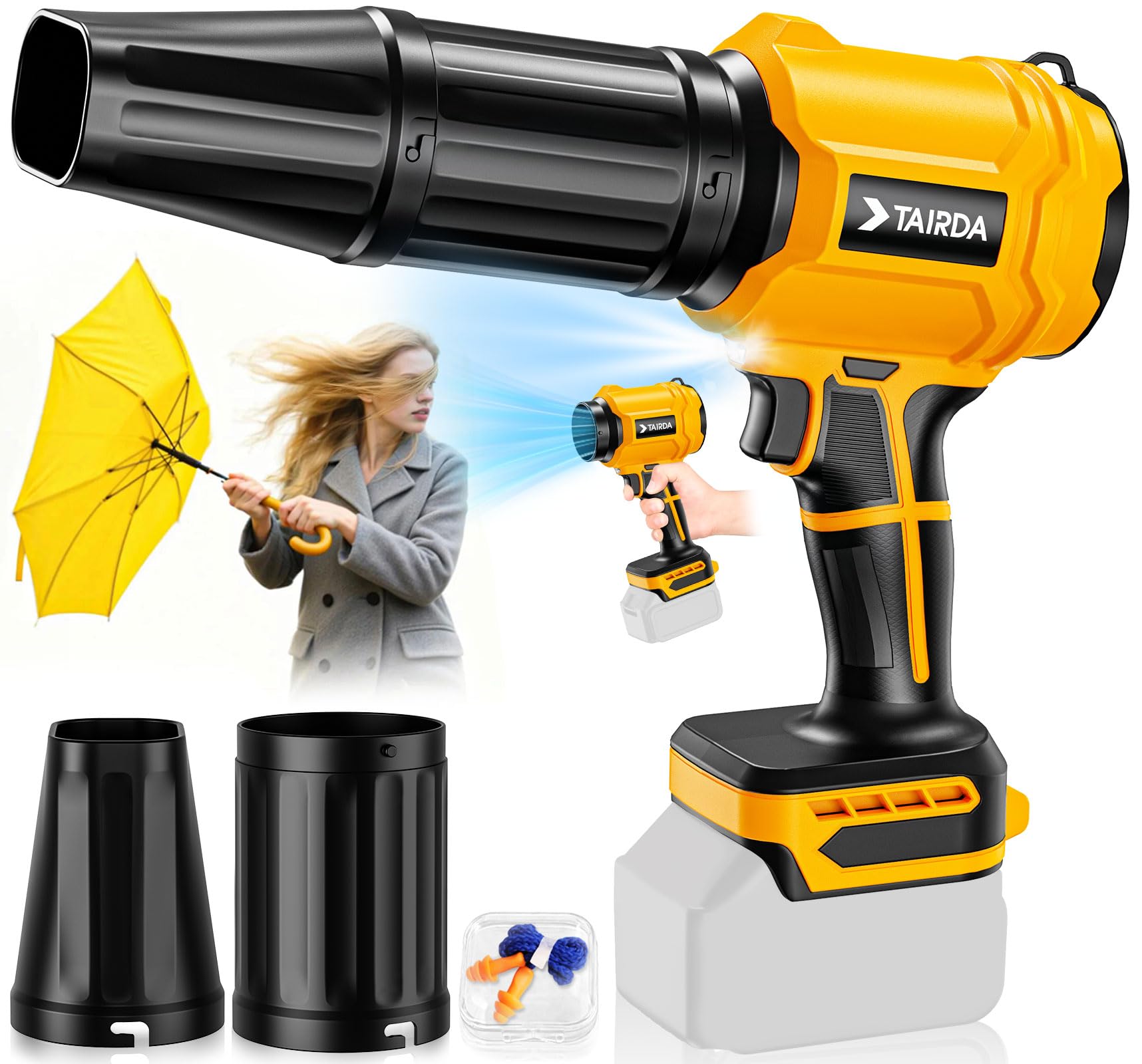 Souffleur à feuilles sans fil compatible Dewalt 20V pour le nettoyage du patio et du garage