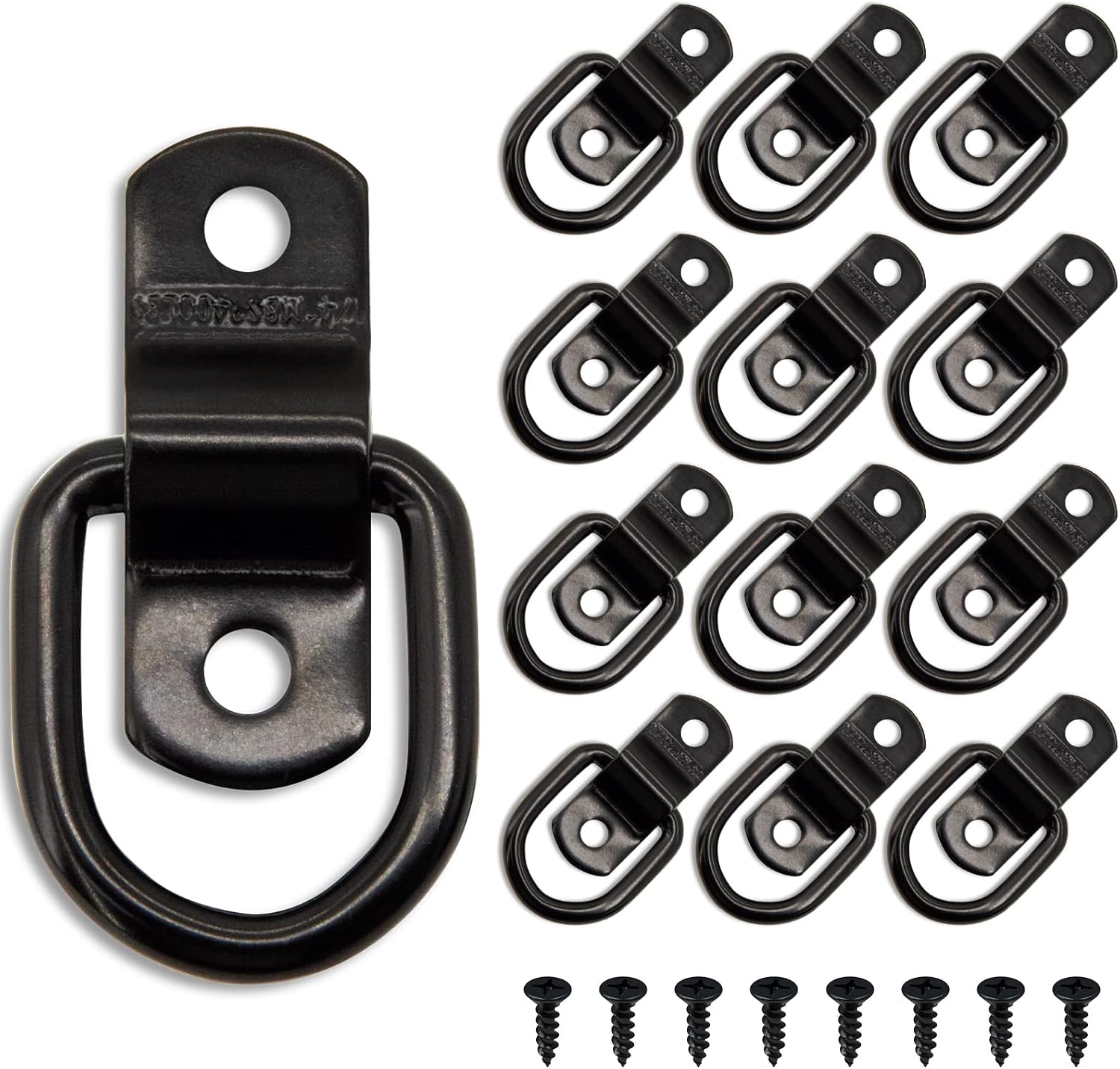 KOPKIO 12PCS D Rings Cargo Tie Down Anchors Heavy Duty D