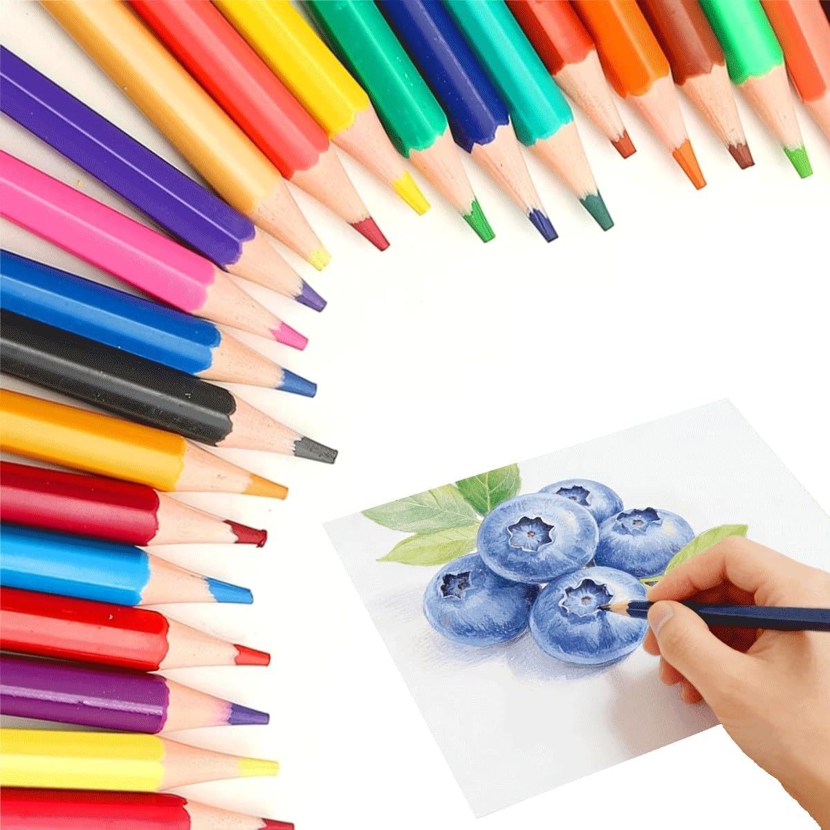 Colored Pencils Set,18/36/48 Vibrant Colors,Pre Sharpened Colored Pencils for Kids Adults,Soft Core Art Pencils for Drawing, Sketching,School & Art Supplies (48 Colors Colored Pencils)