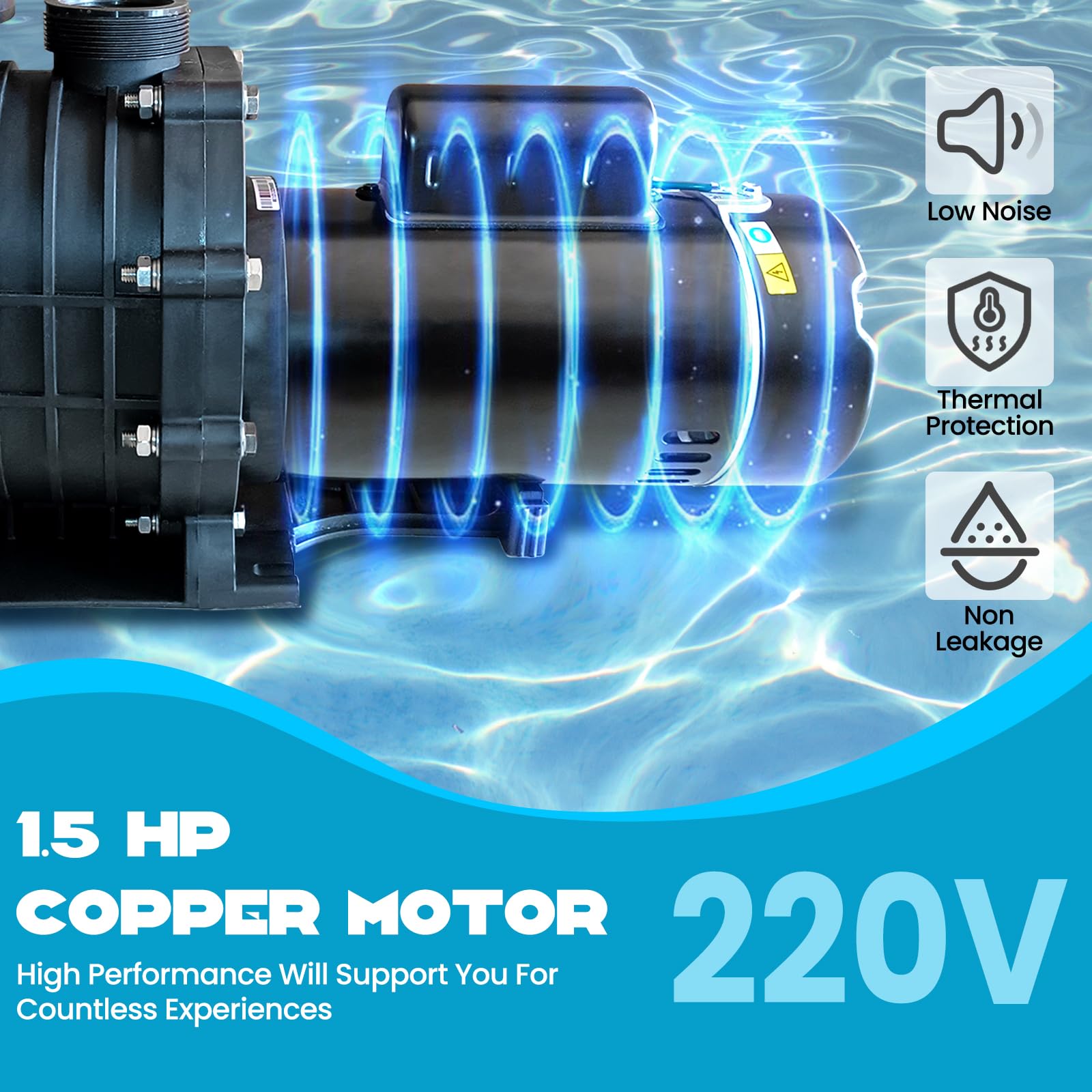 Snapklik.com : 15HP 2-Speed Swimming Pool Pump 220V Single Voltage ...