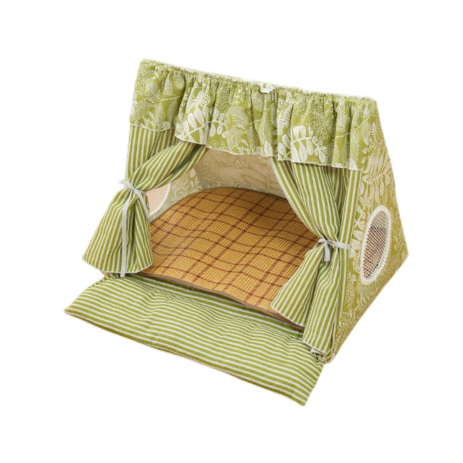 Tente tipi pour chat lit confortable pour animaux de compagnie Sharplace vert