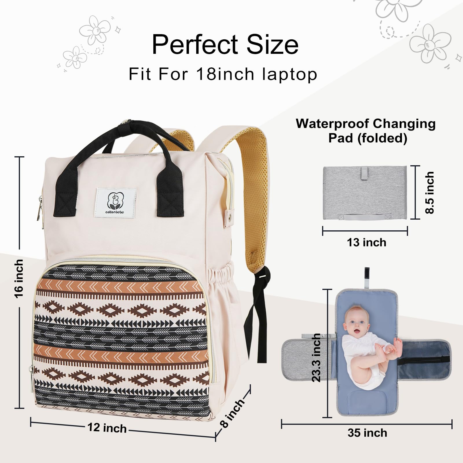 Bolsa de algodón diaper