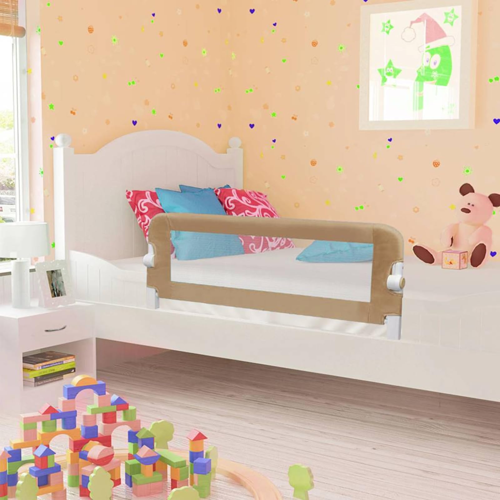 Gecheer Bettlaken 60 x 120 cm, Spannbettlaken für Babys, 60 x 120 cm, Barriere für Kinderbett, Taupe, 120 x 42 cm, Polyester