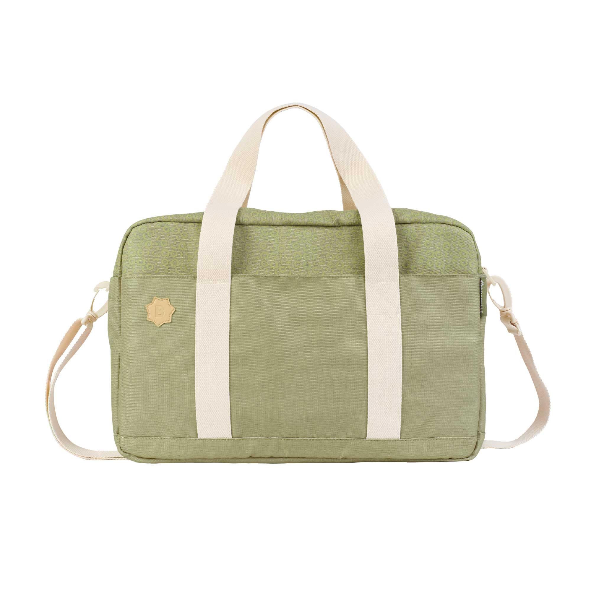 Badabulle Sac à langer Bowling, Grande Contenance 26L, Nombreuses poches, Matelas à langer inclus, Olive
