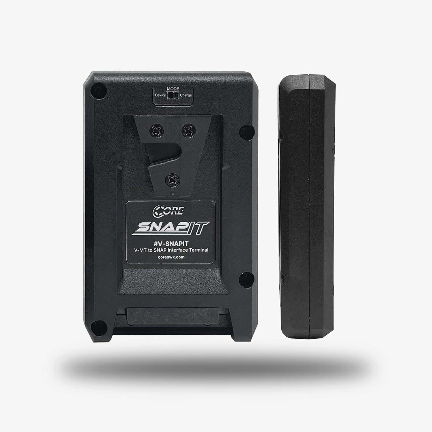 Core SWX SNAP ‘IT’ Interface Terminal Adapter – V-Mount Compatible, Hot-Swappable Battery Interface for Cameras, Monitors & Production Equipment