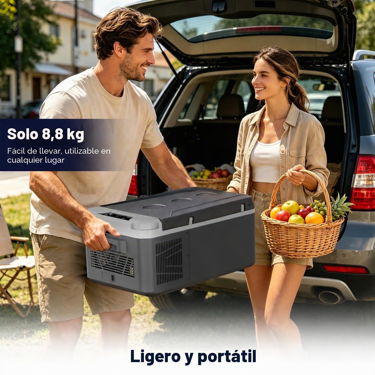 AS Mini nevera con compresor 12 V 24 V 230 V portátil eléctrica para coche, pequeño refrigerador con control por aplicación, 15 litros