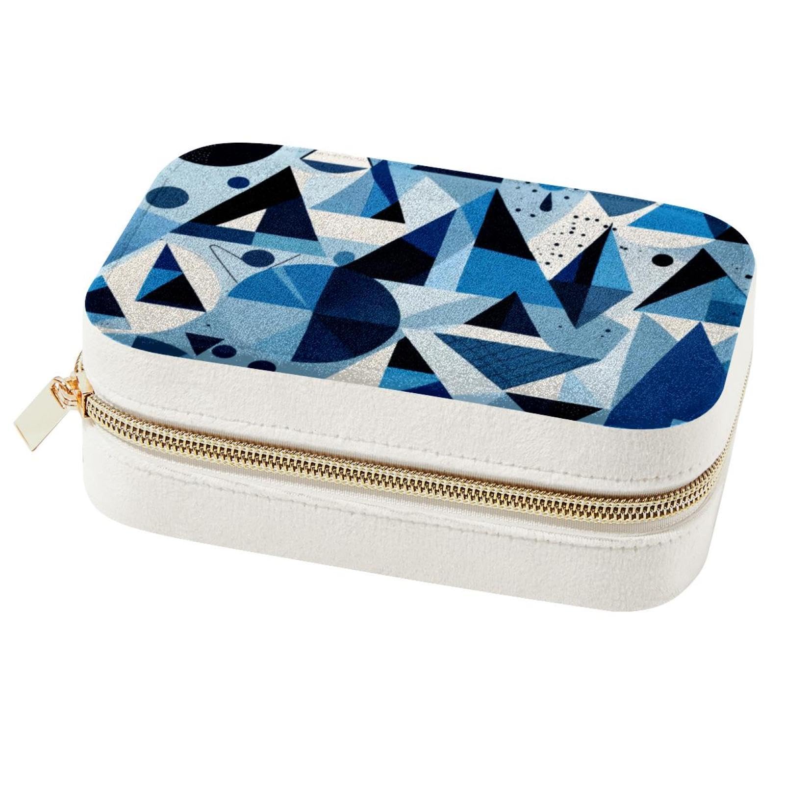 Organiseur de voyage pour bijoux et grand coffret de rangement bleu pour vos vacances
