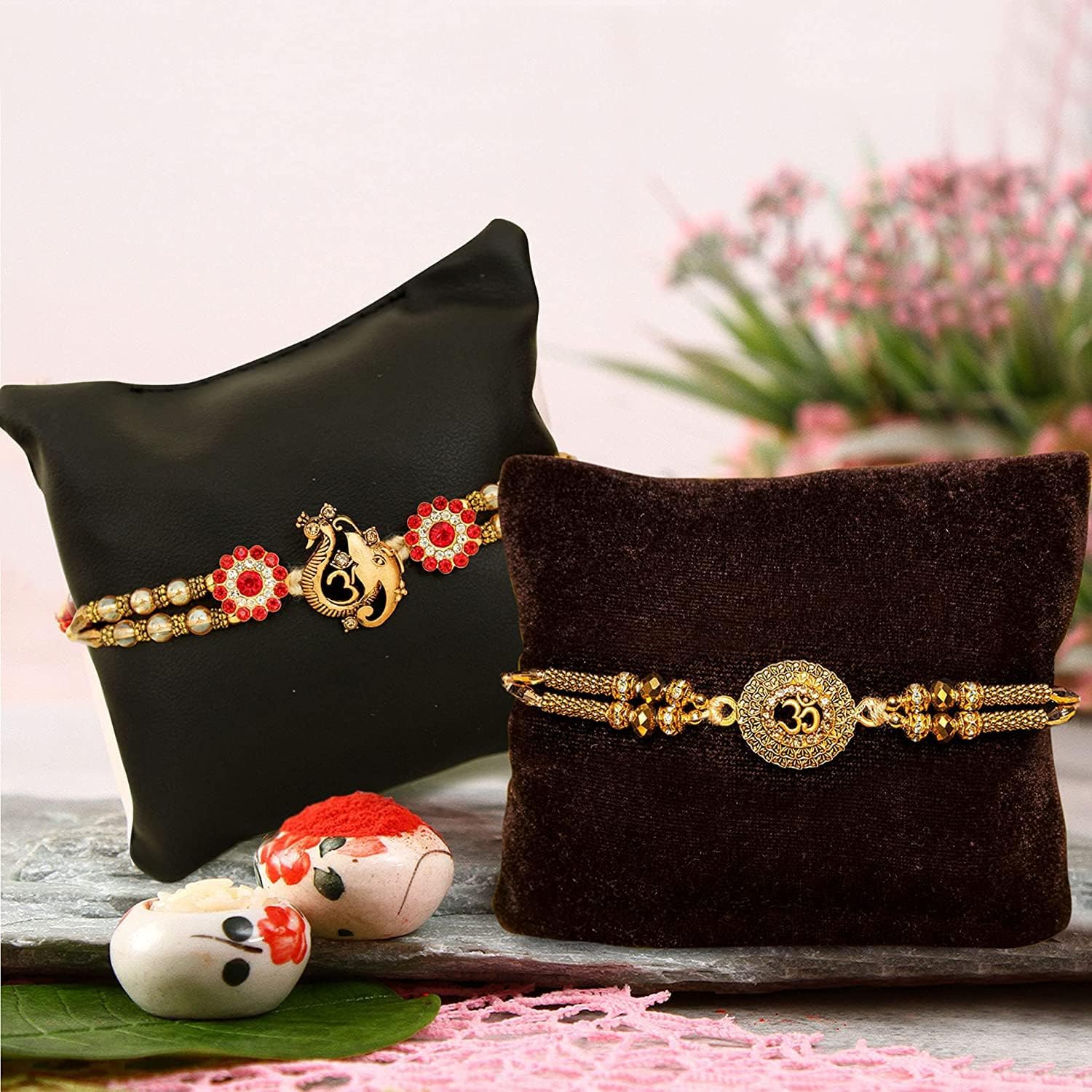 TIED RIBBONS Set of 2 Rakhi for Brother with Gift | Rakhi for Bhaiya | Roli Tikka - Raksha bandhan Rakhi Bracelet for Brother Rakhi 2 Set | Rakhi Thread