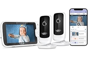 Hubble Nursery Pal Link Premium Twin - 5-Inch Baby Monitor with Multiple...