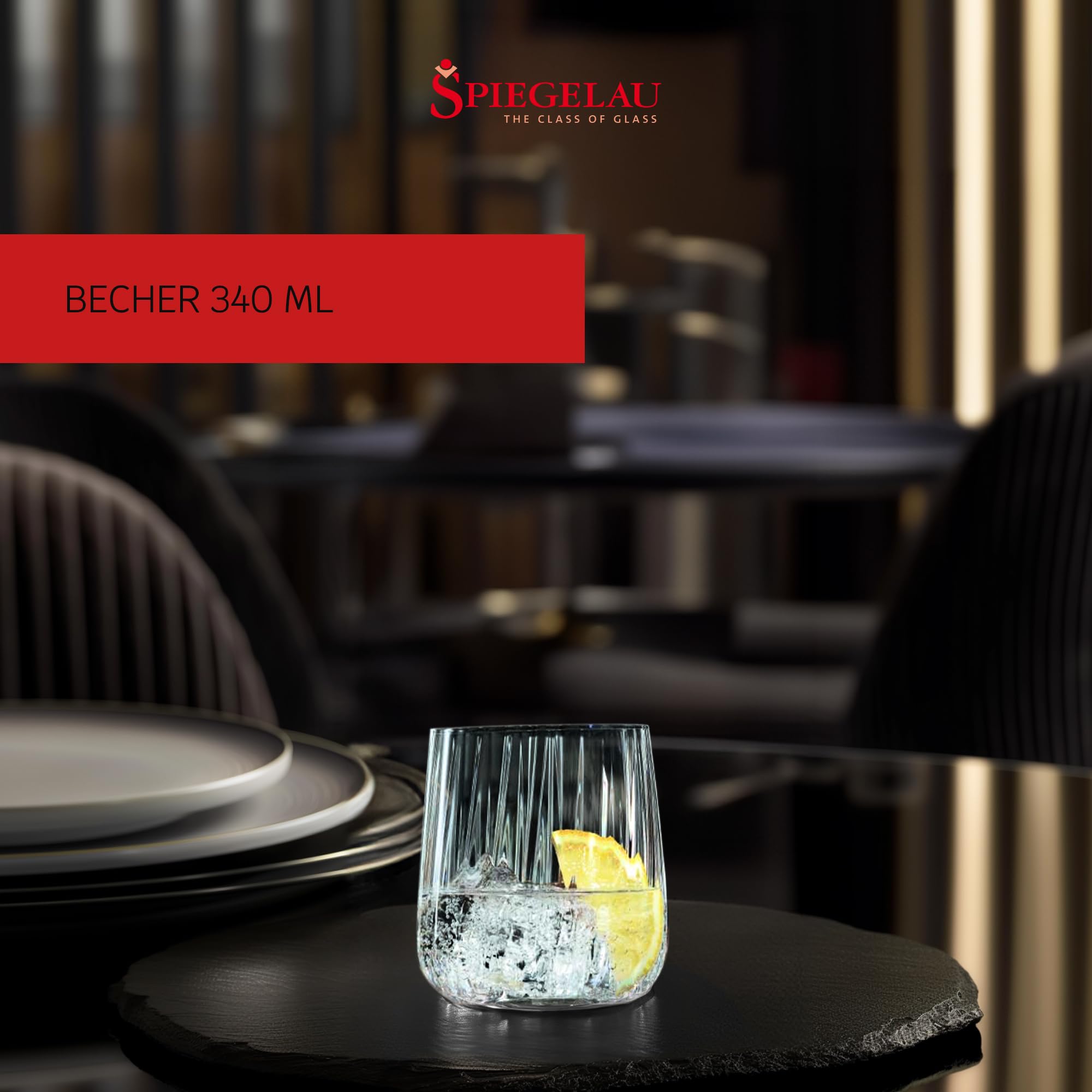 Spiegelau & Nachtmann 4450175 Set di 4 bicchieri in vetro di cristallo da 340 ml, Spiegelau LifeStyle