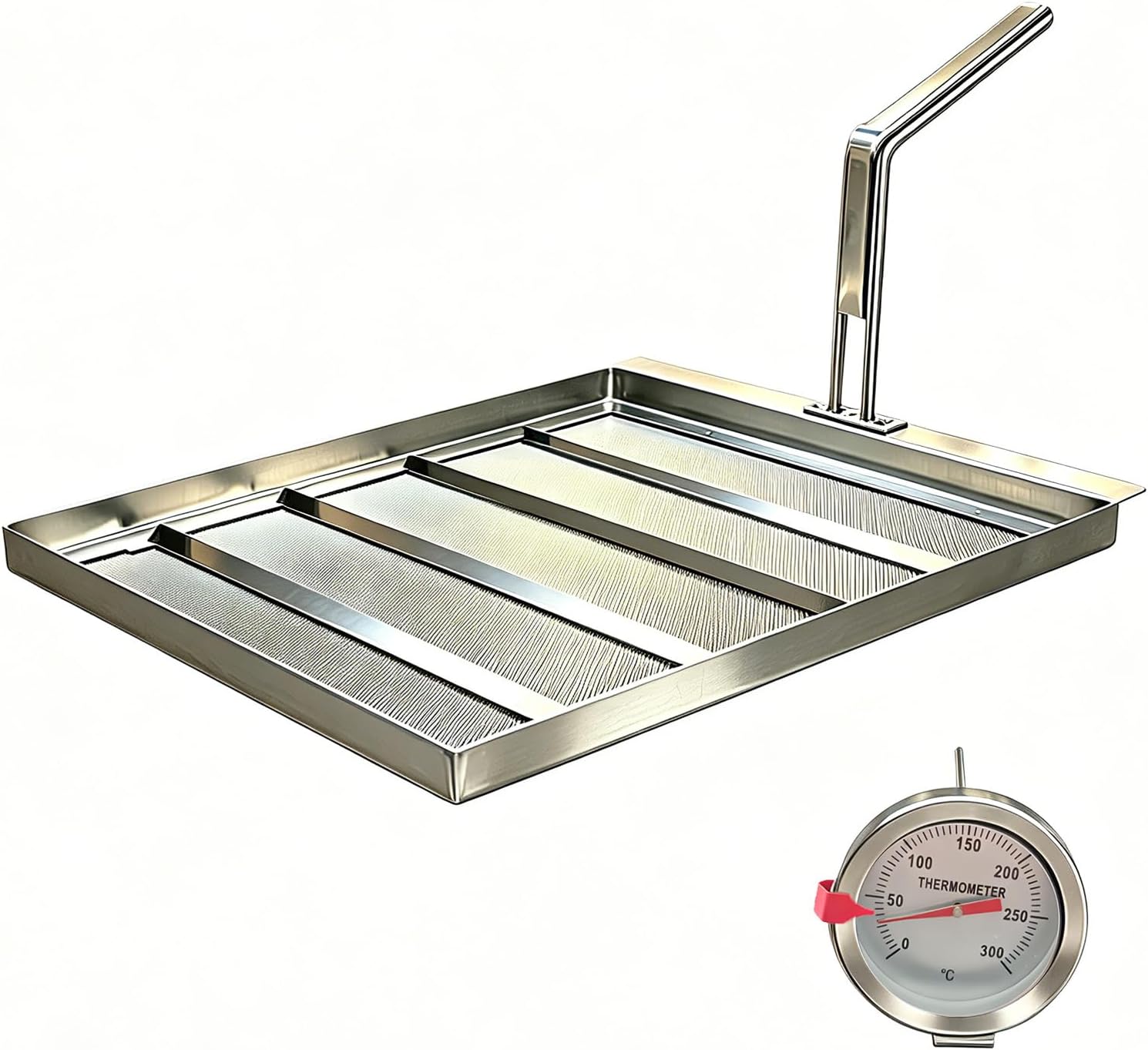 AF45 Commercial Deep Fryer Oil Filter Strainer 13.75"x13.75" | 304 Stainless Steel 550 Micron deep fryer filter, Extend Oil Life 40% for Commercial Deep Fryers – Dishwasher Safe