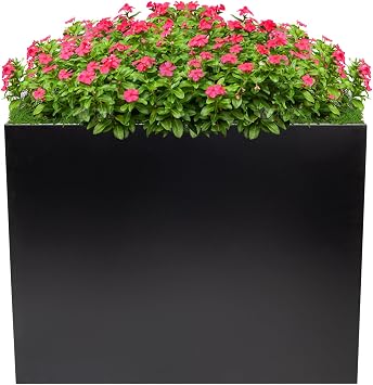 Tall Rectangular Removable Planter for Indoor or Outdoor Terraces, Porches, Durable All Weather, Garden, Modern Design, for Plants, FlowersLarge