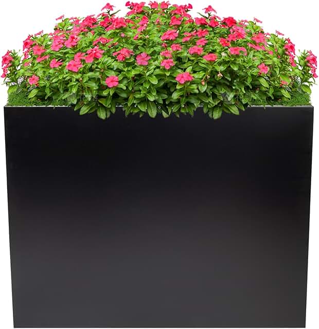 Tall Rectangular Removable Planter for Indoor or Outdoor Terraces, Porch...