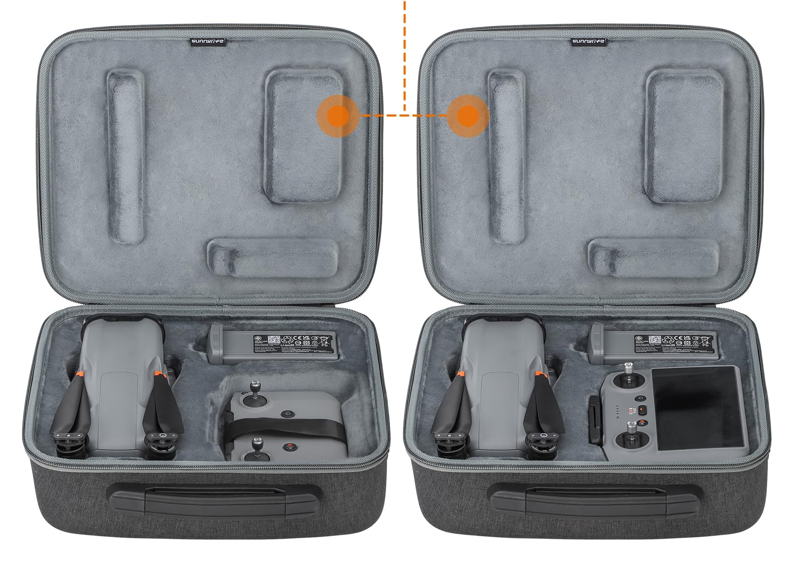 Bolsa de protección para DJI Air Drone y RC 2 / RC-N2 a distancia, funda portátil, fundas de almacenamiento, estuche de transporte (una bolsa para DJI Air 3 Kit)