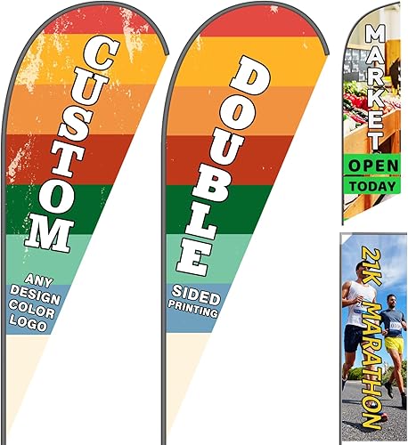 Miniatura 10 de Banderas de plumas personalizadas para publicidad comercial exterior (solo bandera), letrero abierto de plumas personalizado bandera Swooper bandera