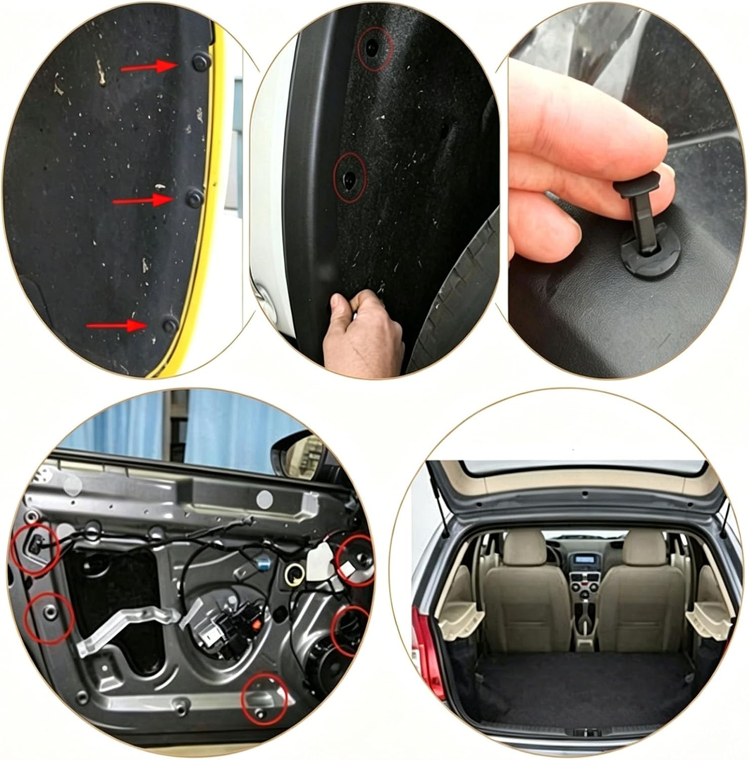 240pcs Car Plastic Push Pin Rivet Fasteners, 12 Popular Sizes Door Trim Panel Fender Clips with Remover Tool, Auto Universal Retainer Clips for Most Cars SUVs and Trucks
