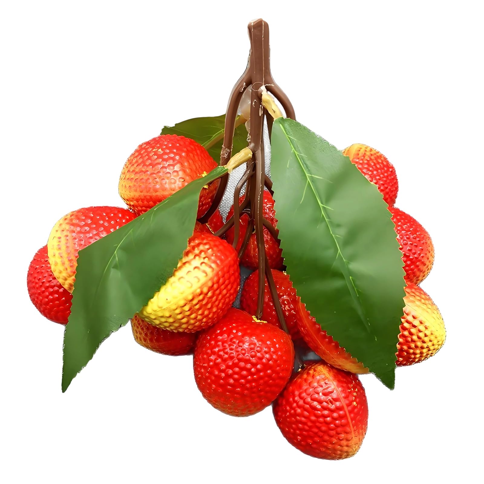 Mekalero Realistic Artificial Lychee Model Simulation Litchi Fruit Toy for Outdoor Indoor Decoration Photography Tool Fruit Arrangement