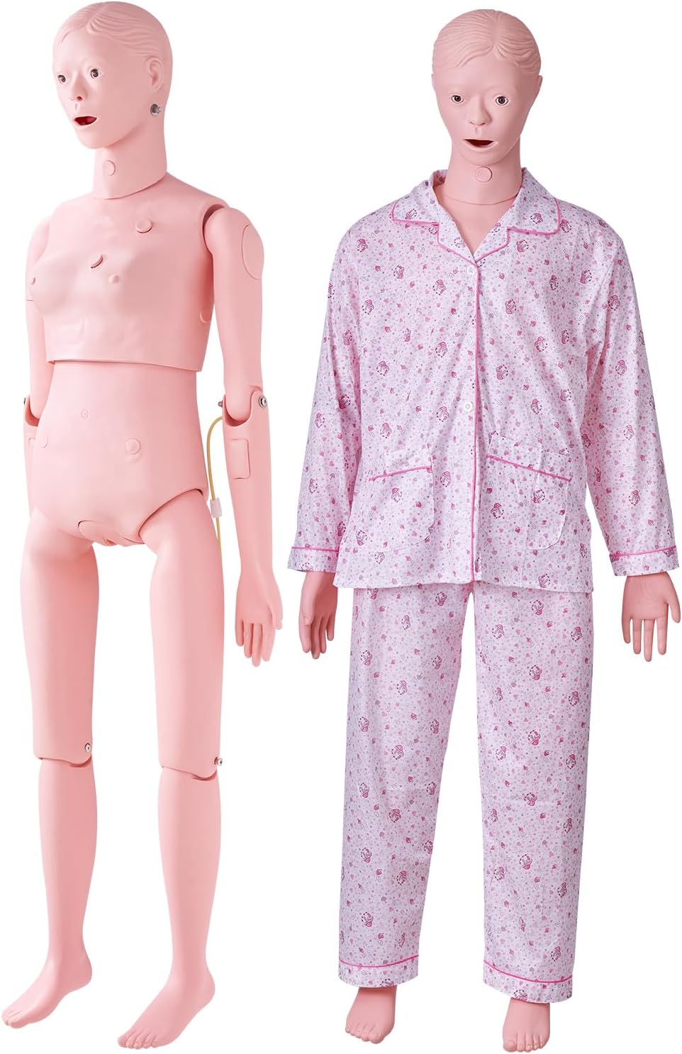 VEVOR Nursing Training Manikin, Female Life Size Demonstration Human Manikin for Nursing Training, Multifunctional Education Teaching Model Supplies, PVC Anatomical Mannequin Body Care Simulator Model