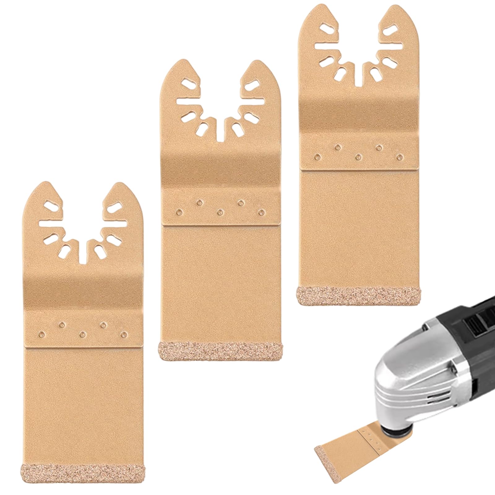3 PCS 35mm Carbide End Cut Multi Tool Blades for Bricks, Oscillating Multitools, Efficient Multi Tool Masonry Blade for Cutting Wood and Grout Removal