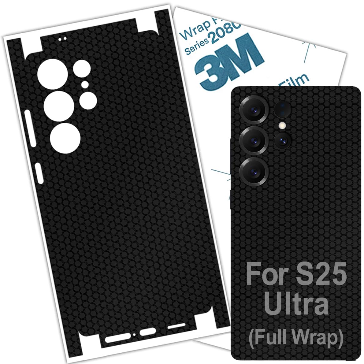 S25 Ultra Skin Wrap Matrix 3M Full Wrap Film Protective Back Glass Galaxy S25 Ultra Skin (Matrix)