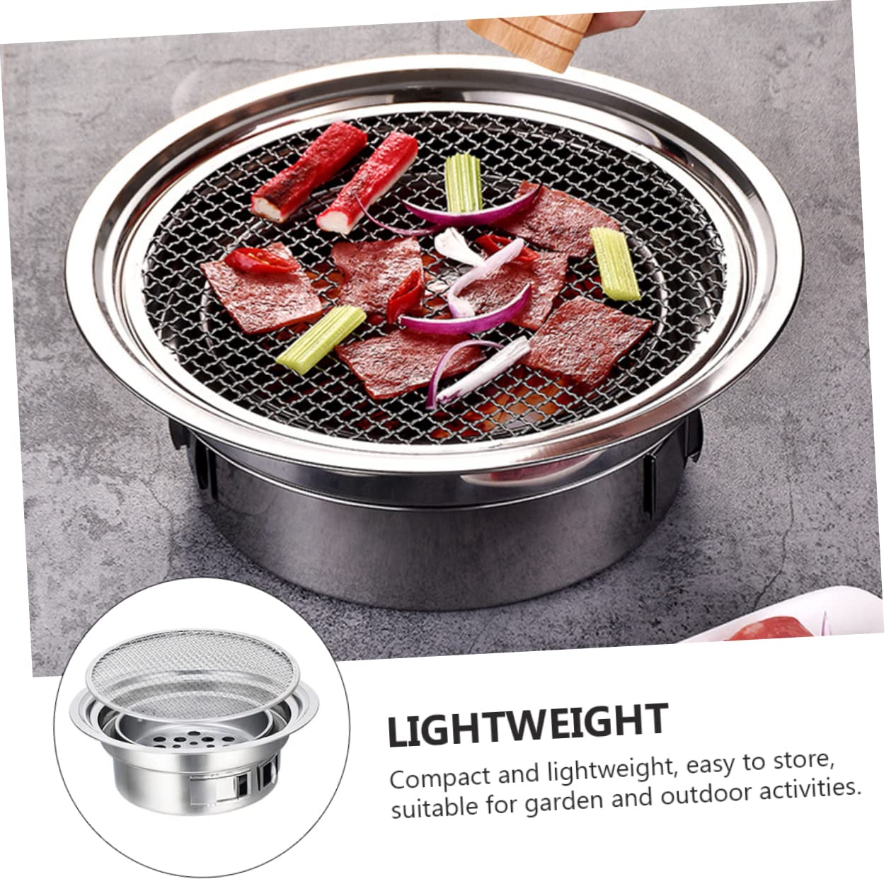 Toyvian Plancha Para Barbacoa Coreana Estufa Portátil Parrilla Para Asar Estufa Para Barbacoa Suministros Para Fabricada Acero Inoxidable Resistente y Duradera Para Parrilladas Calentar y