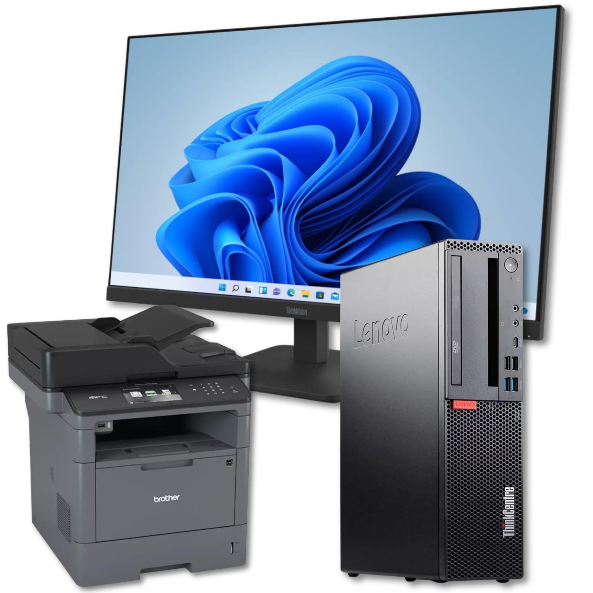 Lenovo i5-8400/16GB/SSD256GB モニターWi-Fi付き Lenovo Postazione ufficio completa Pc Desktop Intel Core i5-8400