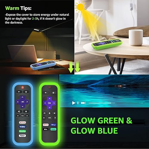 Miniatura 6 de JANSAMN Roku - Funda para control remoto Roku, funda para control remoto de voz Roku, funda de silicona para Roku Streaming Stick, funda protectora