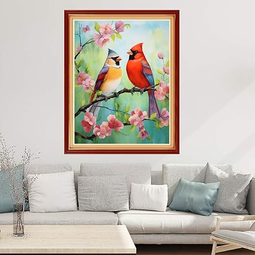 Miniatura 63 de Joyhoor Kits de punto de cruz para principiantes, suministros de punto de cruz estampados, kits de bordado de costura preimpresión para adultos