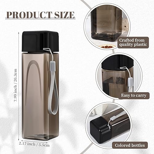 Miniatura 2 de Mifoci 30 botellas de agua de plástico a granel de 17 onzas para niños y adultos, botellas de bebidas portátiles reutilizables a prueba de fugas,