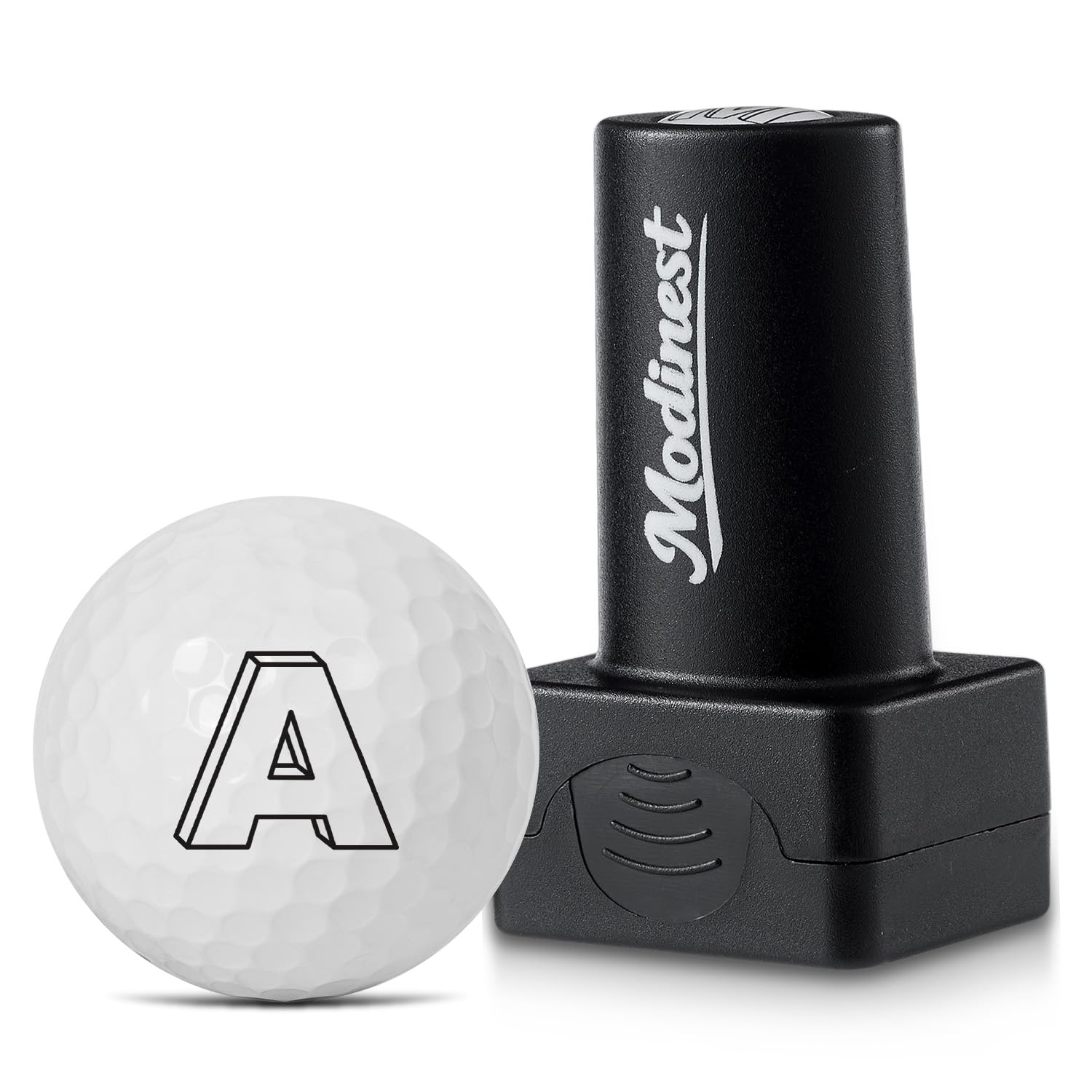 Modinest Monogram Golf Ball Stamper, 3D Pattern Design Initial Letter-A