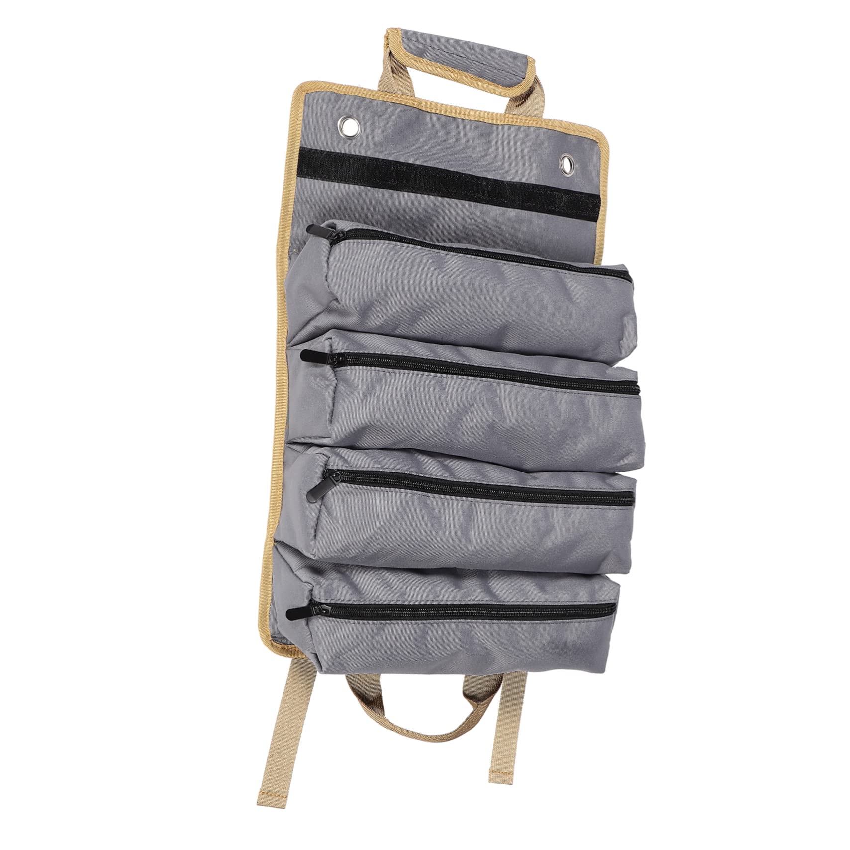 jojofuny Bolsa Organizadora de Herramientas Enrollable de Tela Oxford, Asa y Cierre, Diseño Compacto para Electricista y Carpintero