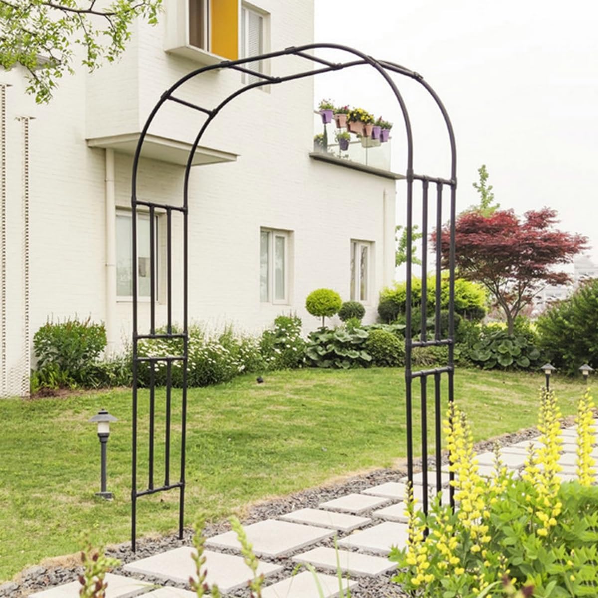 Arche de jardin en métal à tube galvanisé robuste pour rosiers et aménagement