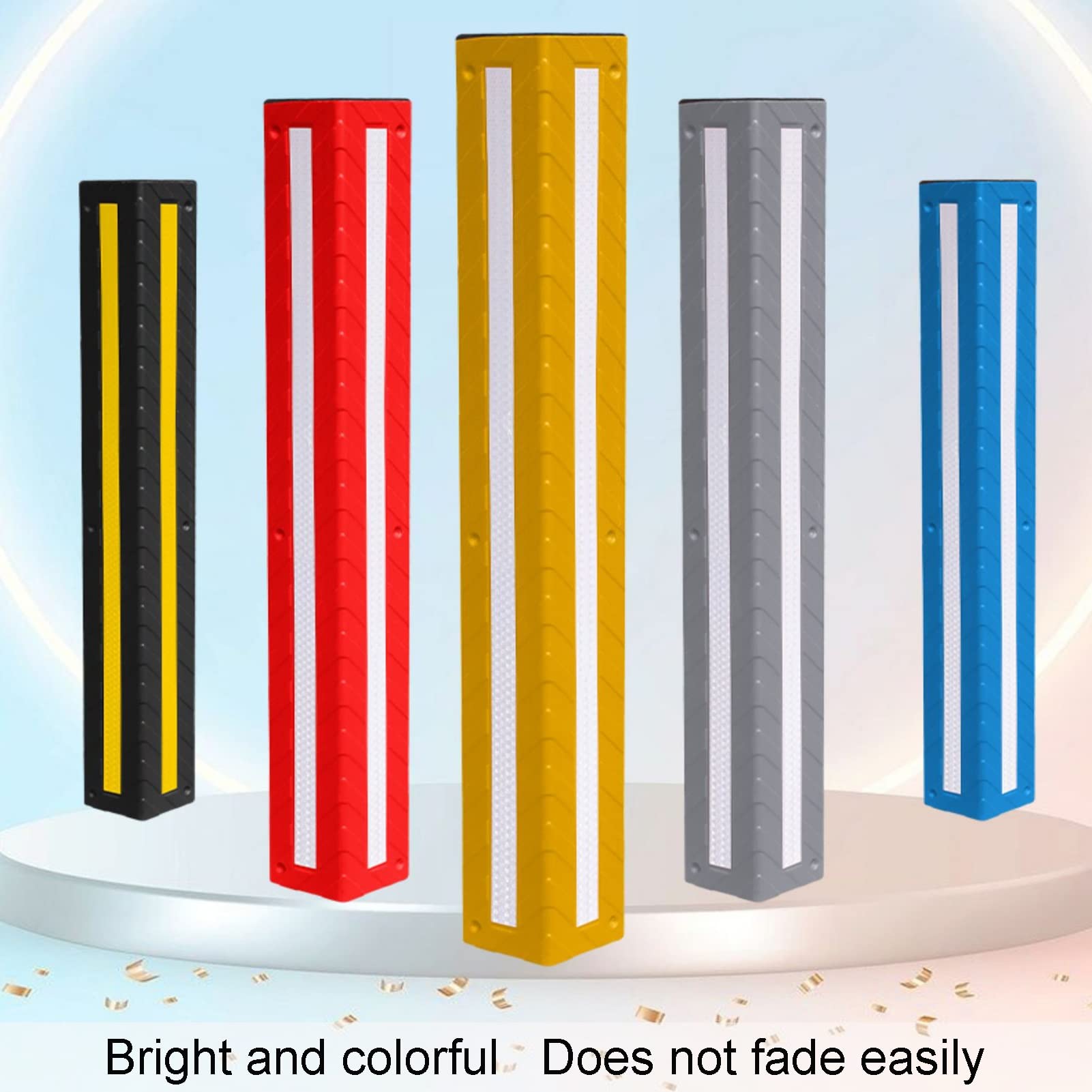 XPLKQXE Protectores Goma para Esquinas Aparcamientos, Banda Reflectante En Forma L, Protectores para Esquinas La Columna del Garaje (Color : Yellow-0.9cm, Tamaño : 1pcs)