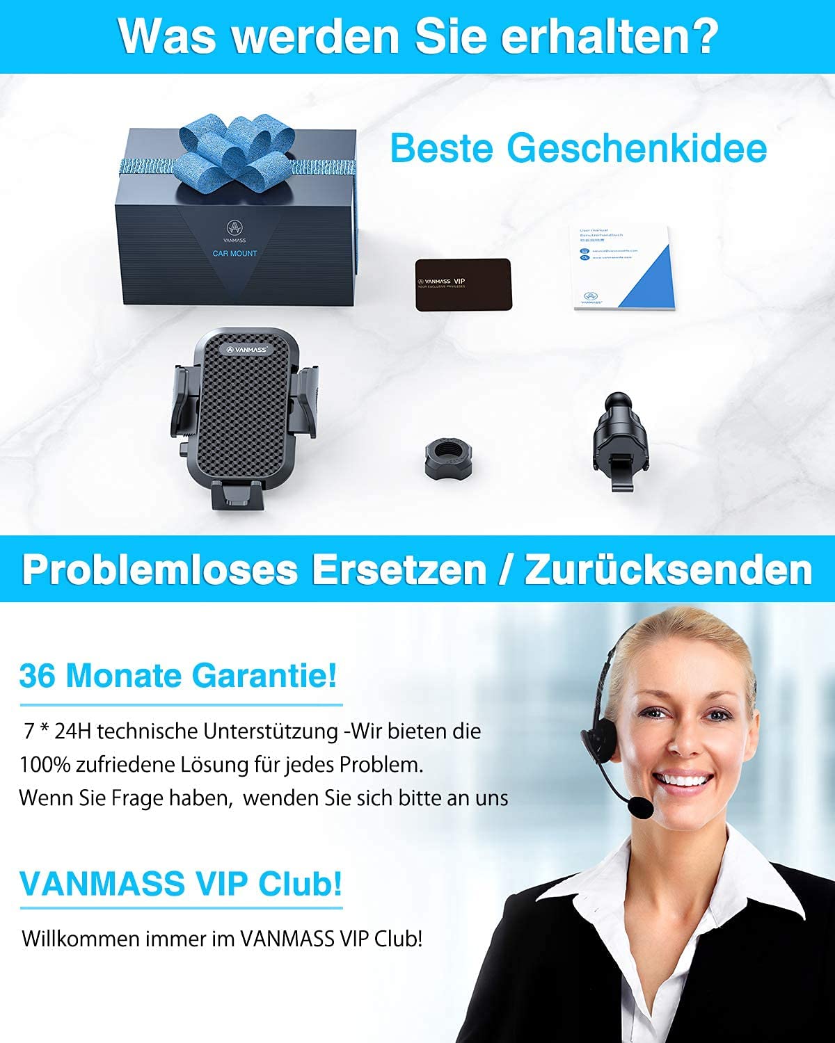 VANMASS 2026 Militärische Handyhalterung Auto Bombenfest Lüftungshaken Handy Halterung Auto Lüftung 100% Sicherer Griff Handyhalter 360°Drehbar Autohalterung Handy Auto für iPhone Samsung Smartphone