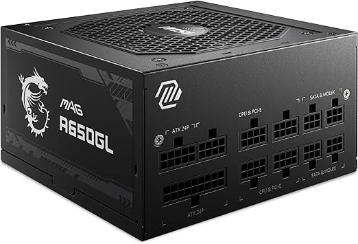 MSI MAG A650GL 650W 80 Plus Gold Power Supply