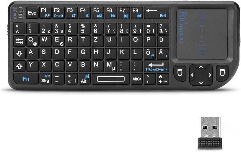 Rii X1 Mini Wireless Billentyűzet Touchpad-dal TV/PC/Tablet/Xbox/PS3-hoz
