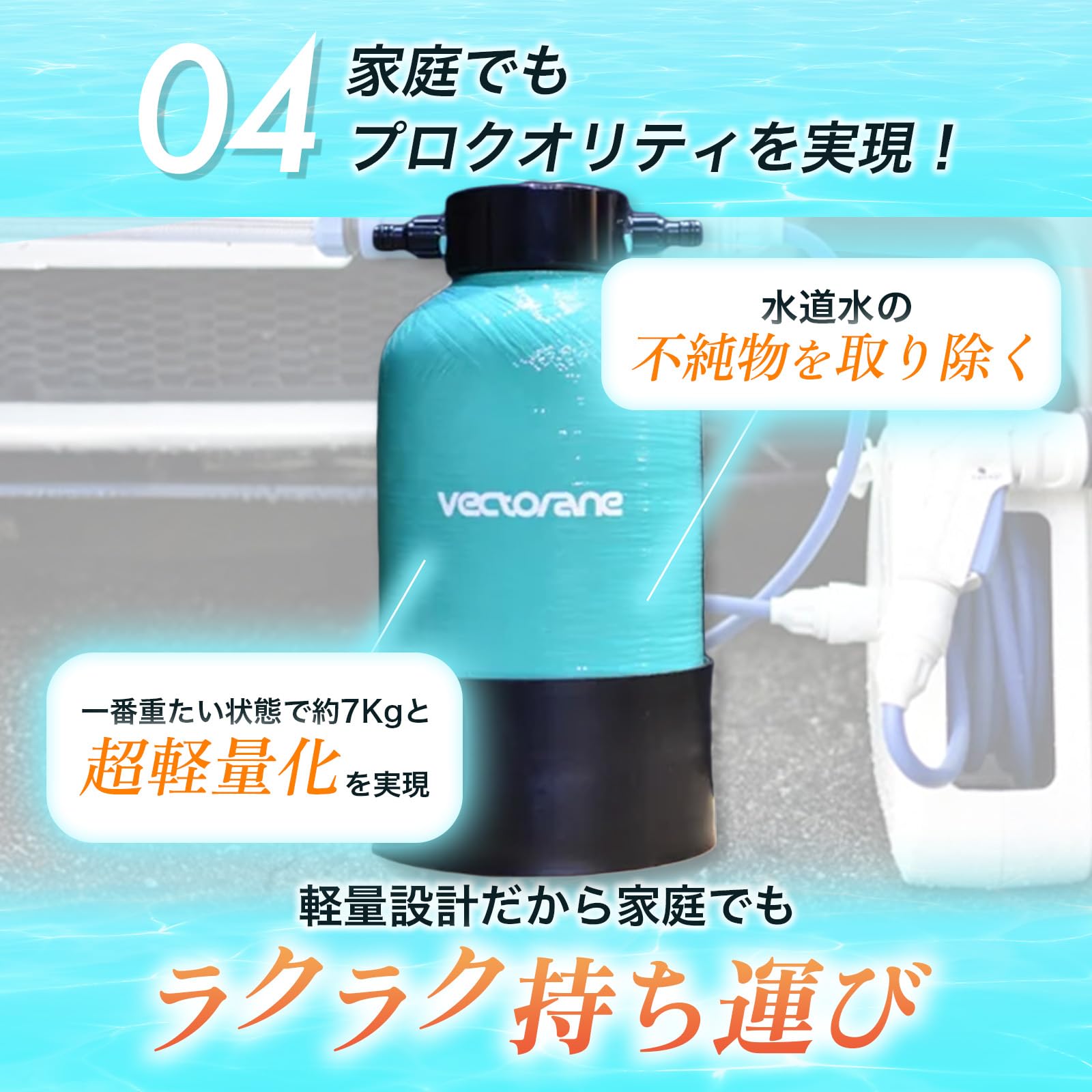 Amazon.co.jp: ベクトレーン 洗車用純水器 即使用可 樹脂入り 洗車用品 