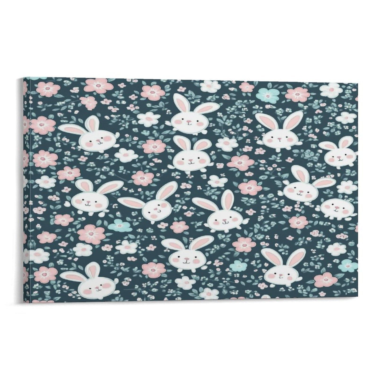 Decoration murale lapin retro grand tableau pour habiller un salon - 7
