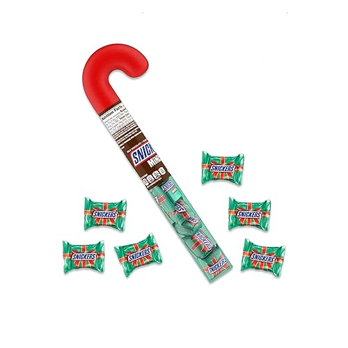 Miniatura 3 de Snackivore Mini Snickers - Tubo de bastón de caramelo, tubo de bastón de caramelo relleno de Skittles de Navidad y tubo de bastón de caramelo