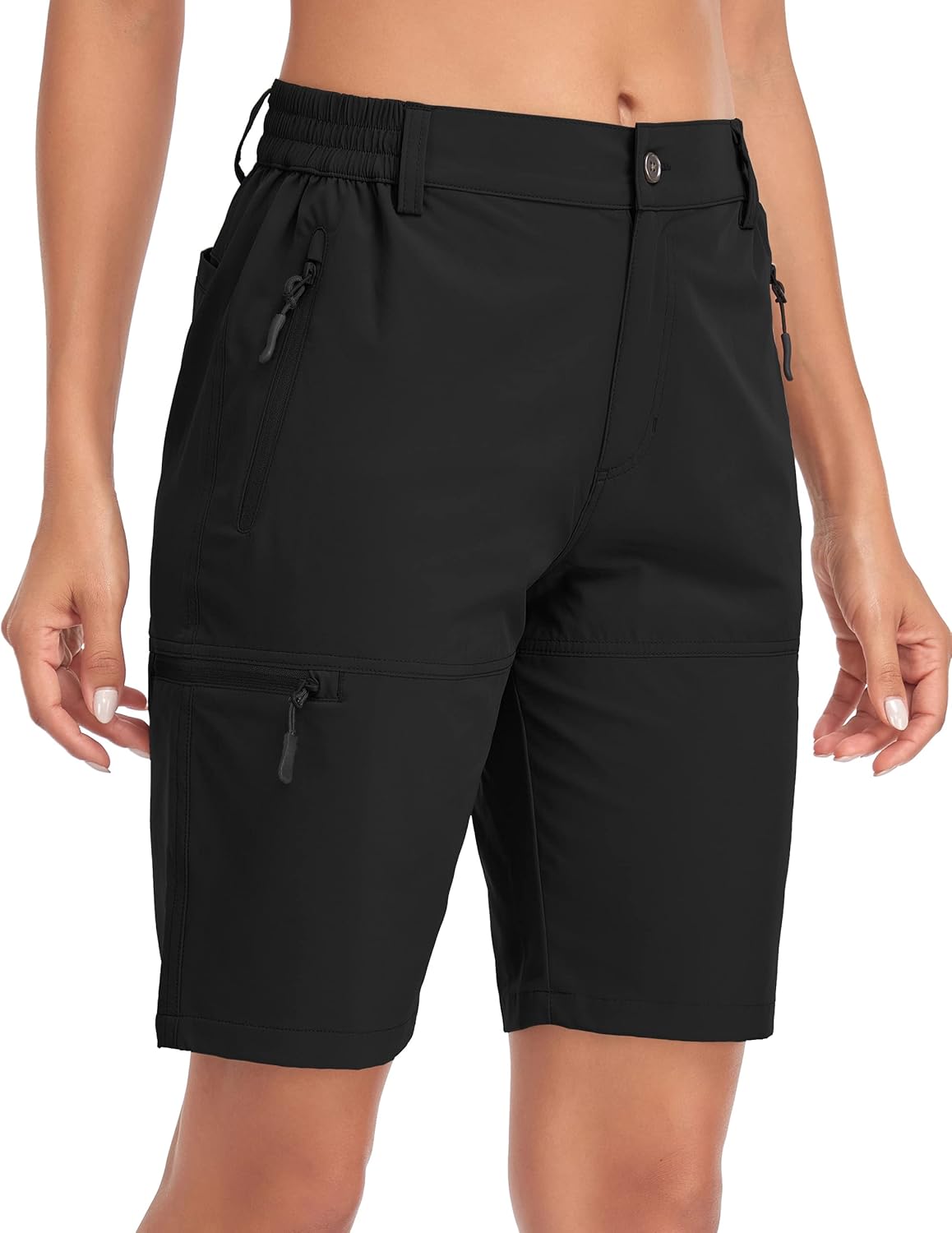 Women's 8" 10" Hiking Shorts Quick Dry Lightweight Golf Long Cargo Shorts Casual with Pockets for Travel Outdoor