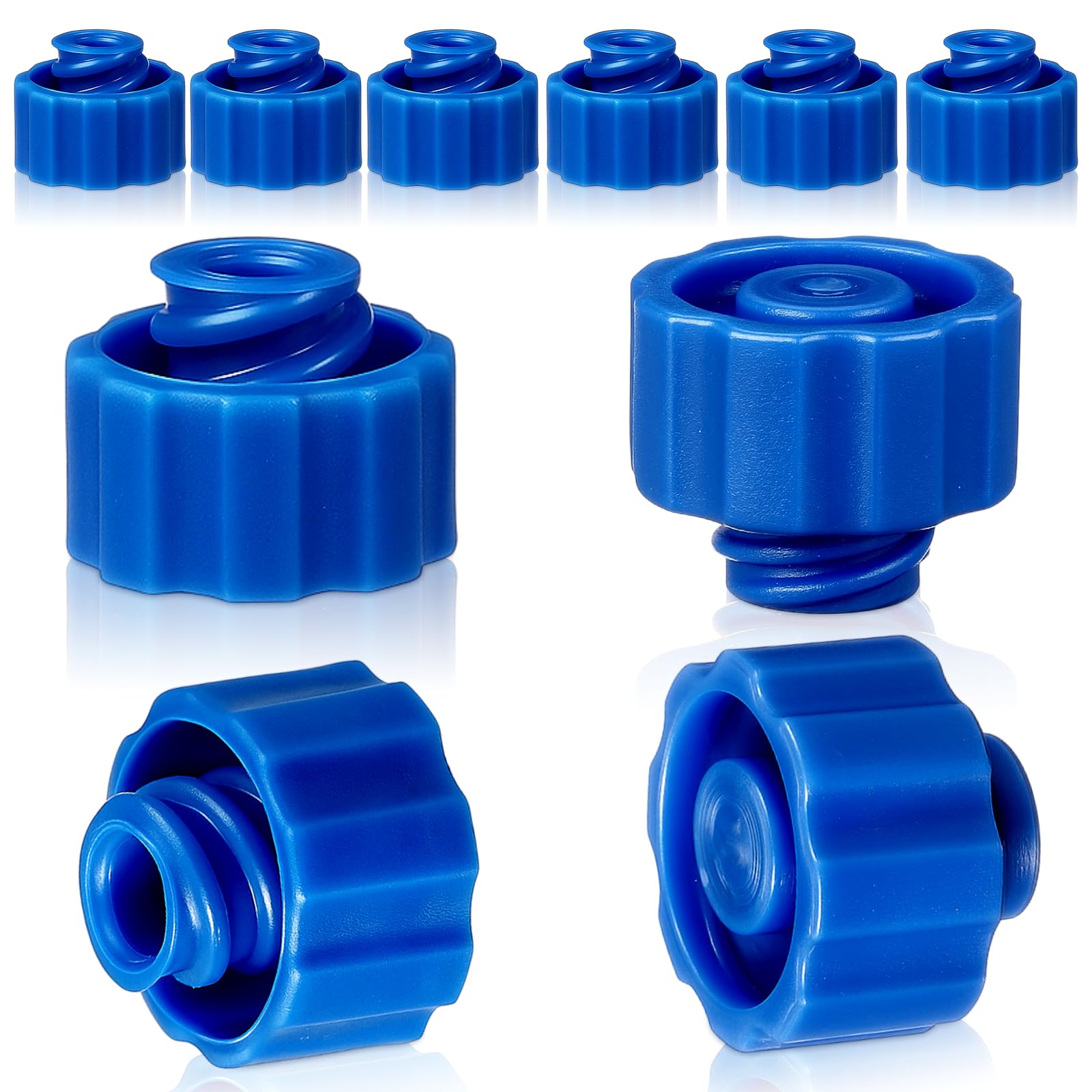 Lothee 300 Pcs Syringe Tip Caps Blue Syringe Tip Cap Universal Size Bulk No Needle Luer Connector Cap for Feeding Tubes & Lab Use Non-sterile